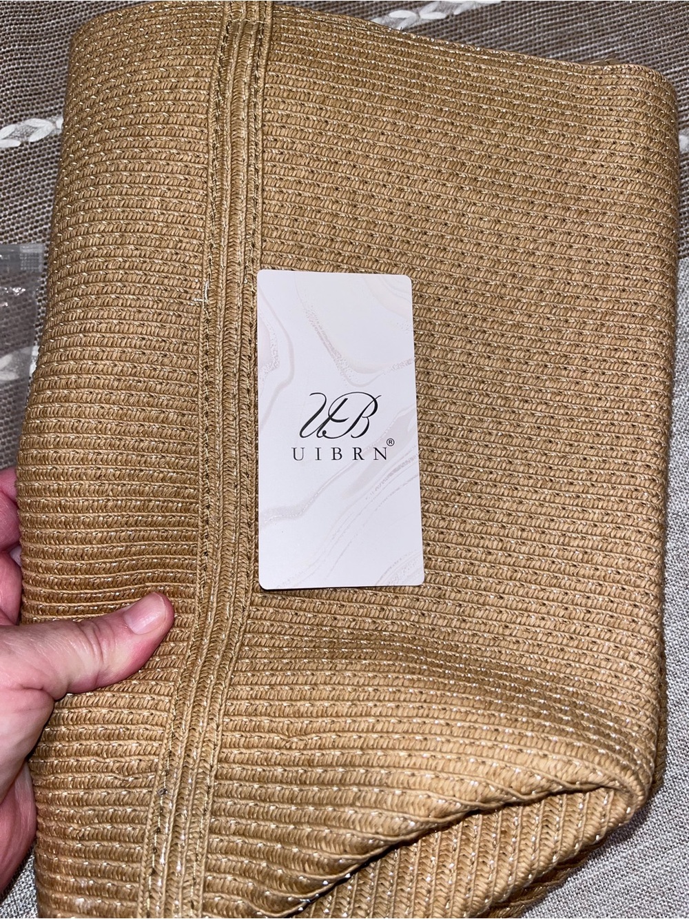 Everyday Natural Straw Tote Bag - Beige Shoulder Tote - Picture 7 of 8
